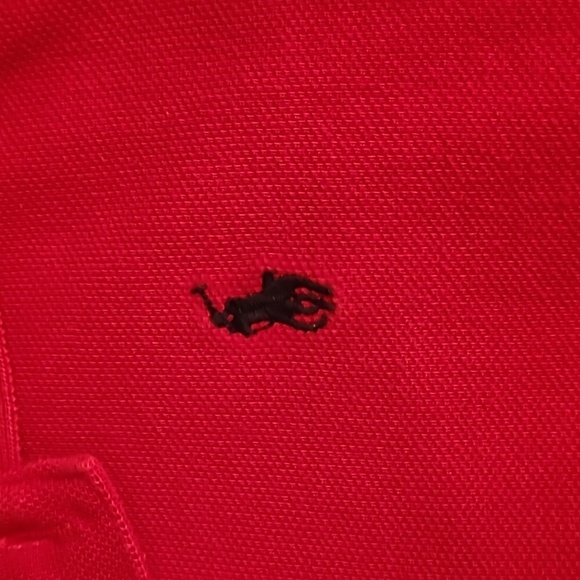 Polo Ralph Lauren boy's red long-sleeved polo style shirt size 7 - Picture 4 of 4